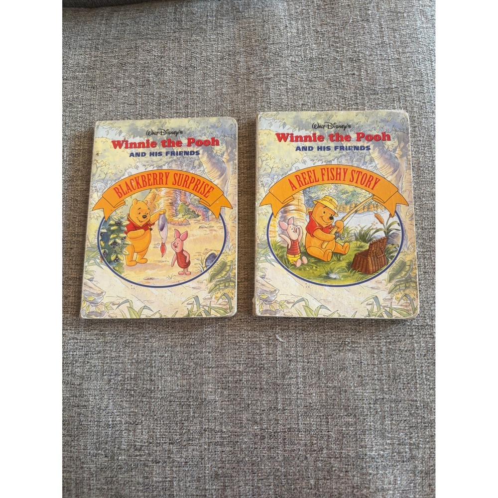 Vintage 1994 Disney Winnie the Pooh Mouse Works Books Blackberry Surprise Set 2